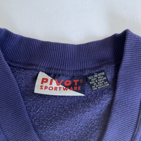 Vtg Golf Sweater Vest Navy Blue Embroidered Golfer Retro Grandpa Cotton 90s L - Picture 3 of 7